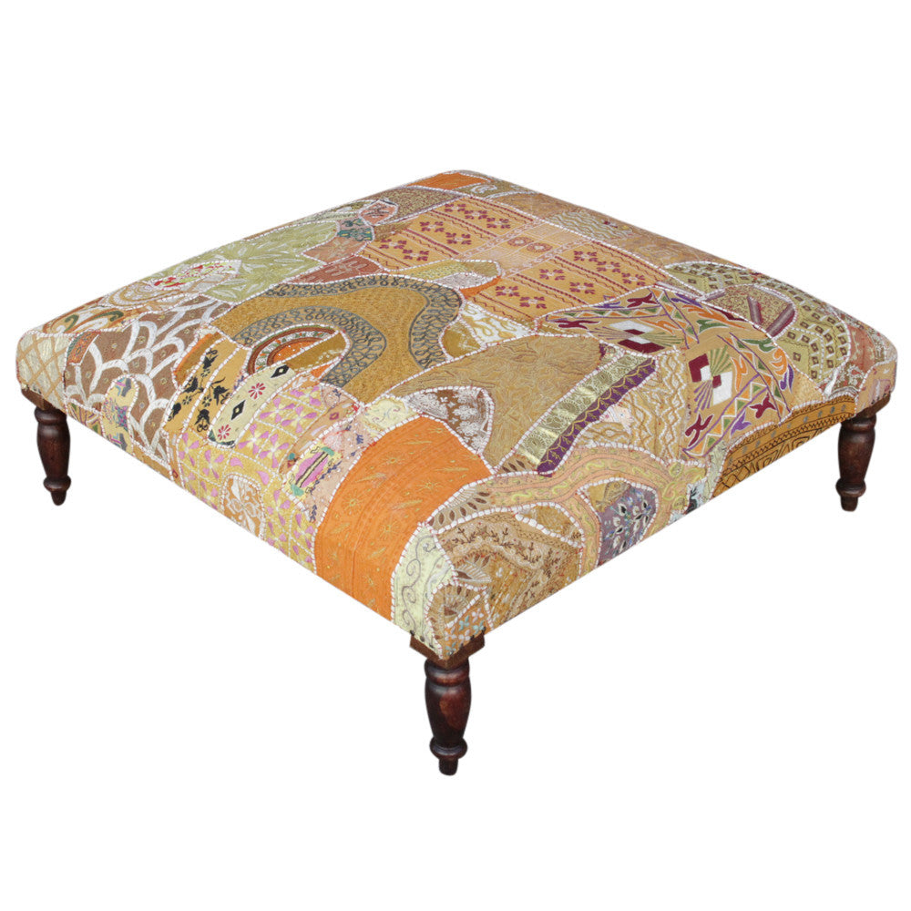 Tapestry Upholstered Ottoman