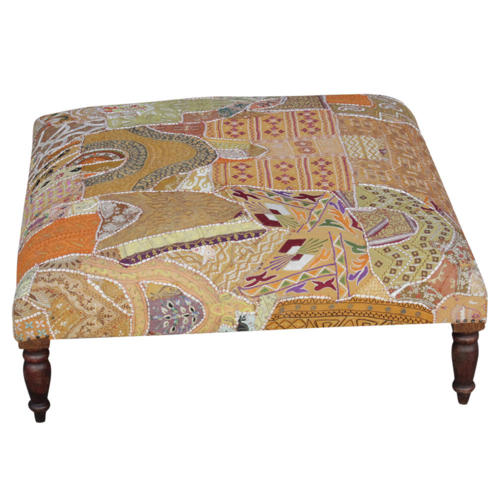 Tapestry Upholstered Ottoman