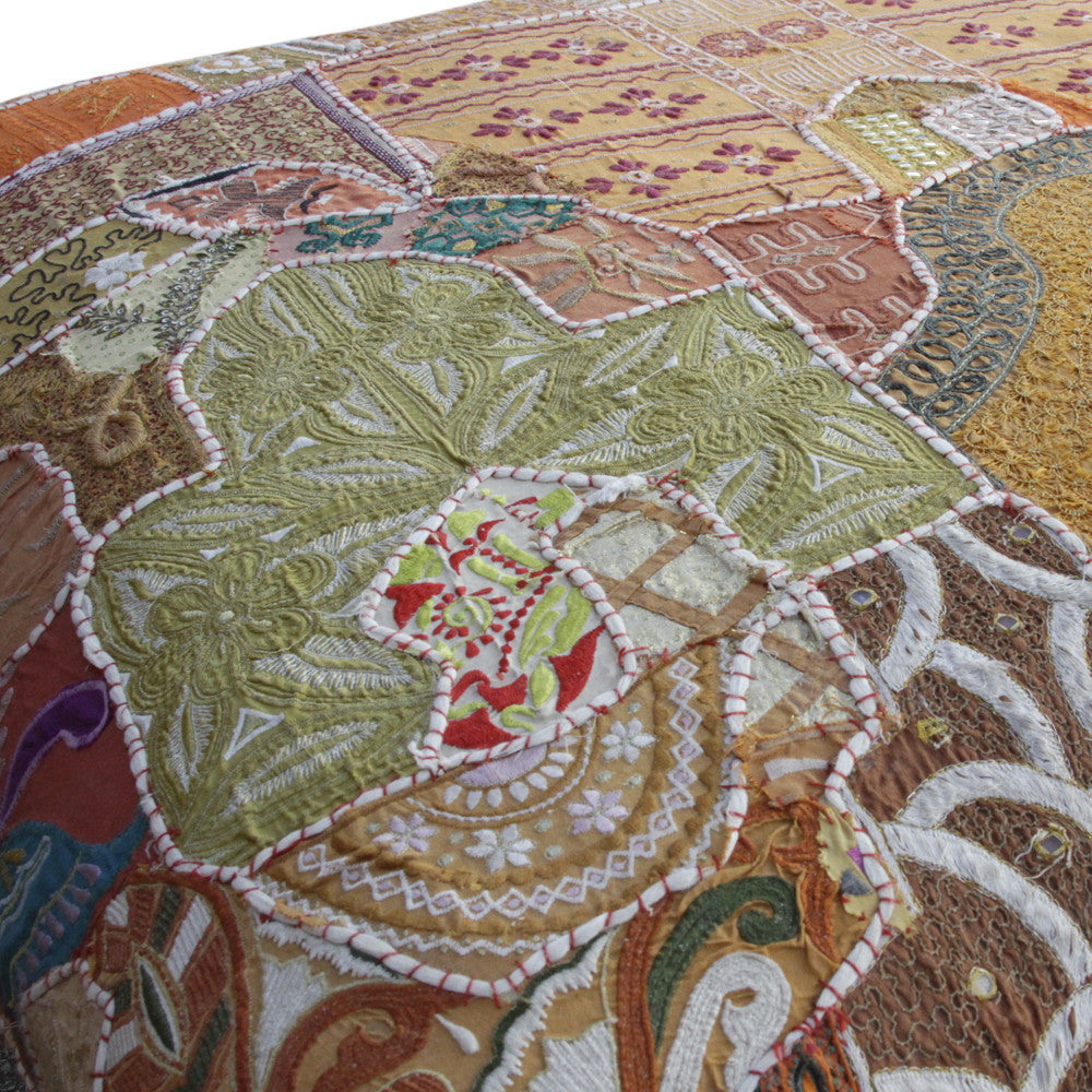 Tapestry Upholstered Ottoman