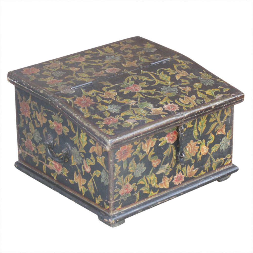 Floral Slant-Front Desk Box
