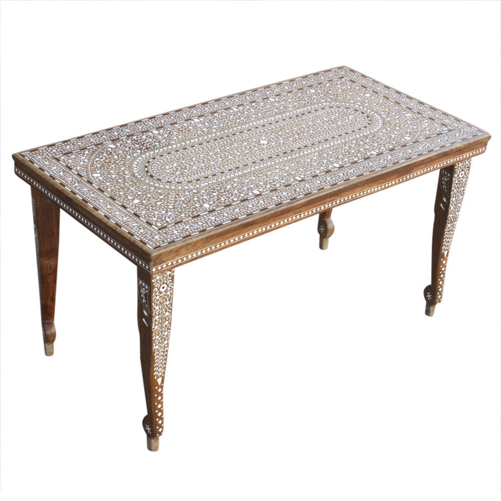 Coffee Table W/ Faux-Bone Inlay