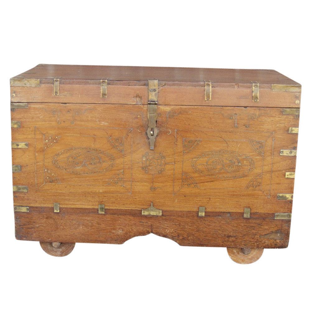 Brass Inlay Dowry Box