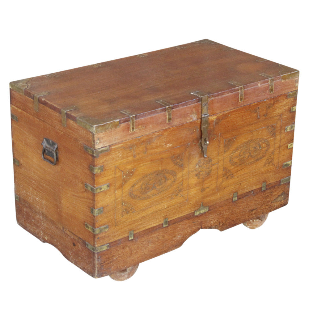 Brass Inlay Dowry Box