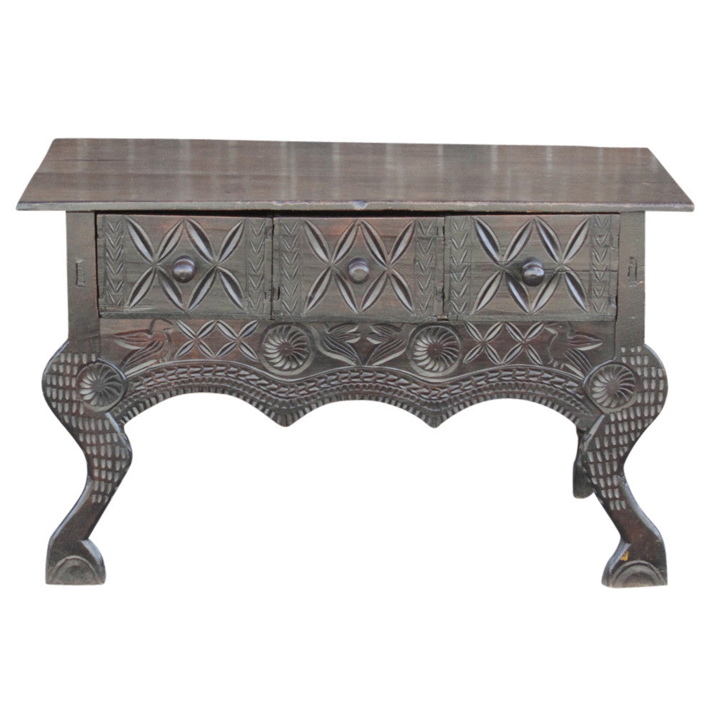 Guatemalan Nahuala Carved Table