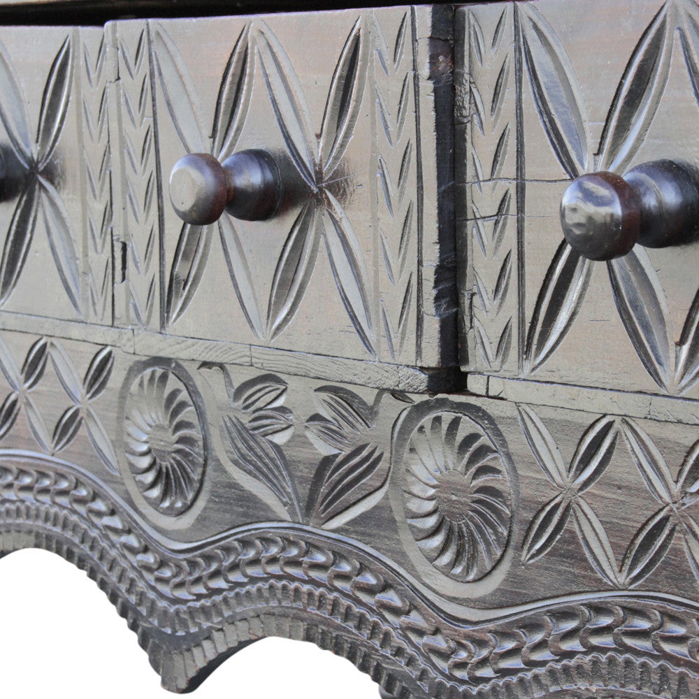 Guatemalan Nahuala Carved Table