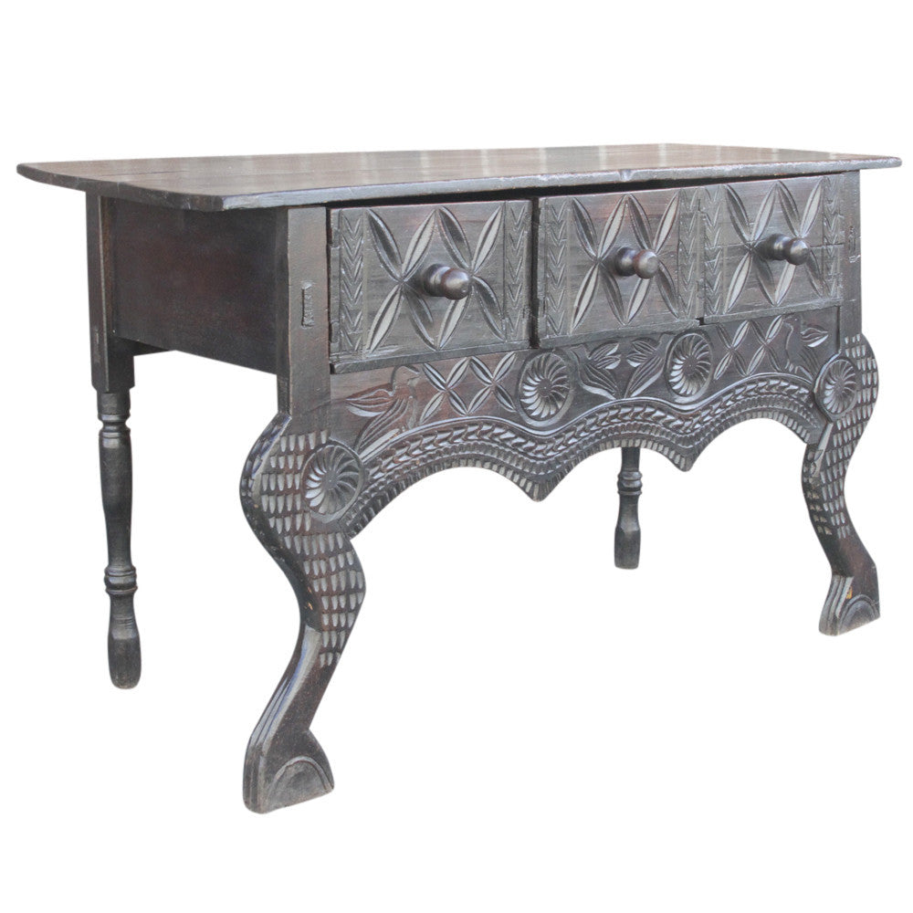 Guatemalan Nahuala Carved Table
