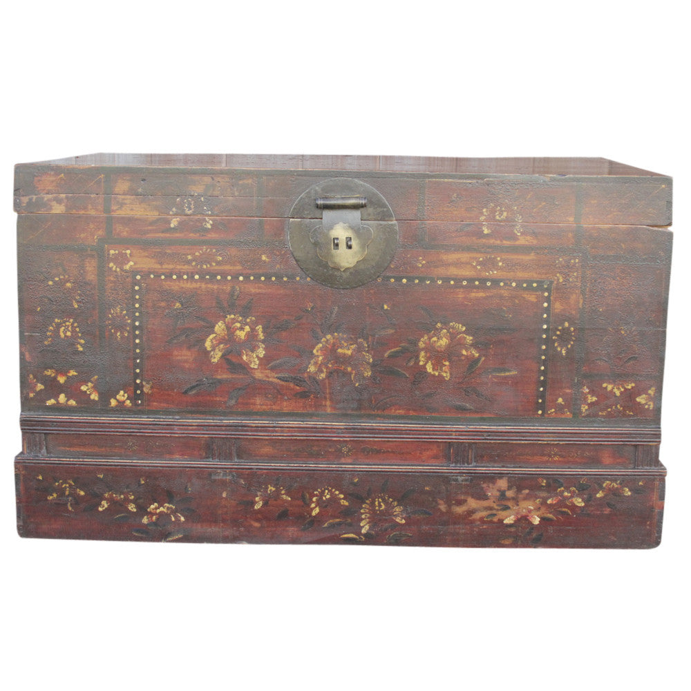 Vintage Tibetan Painted Trunk