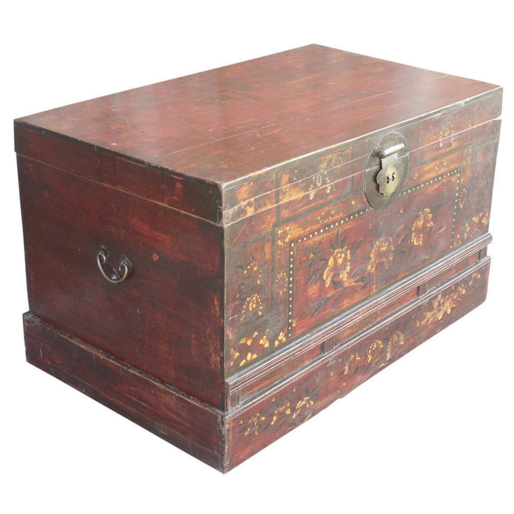 Vintage Tibetan Painted Trunk