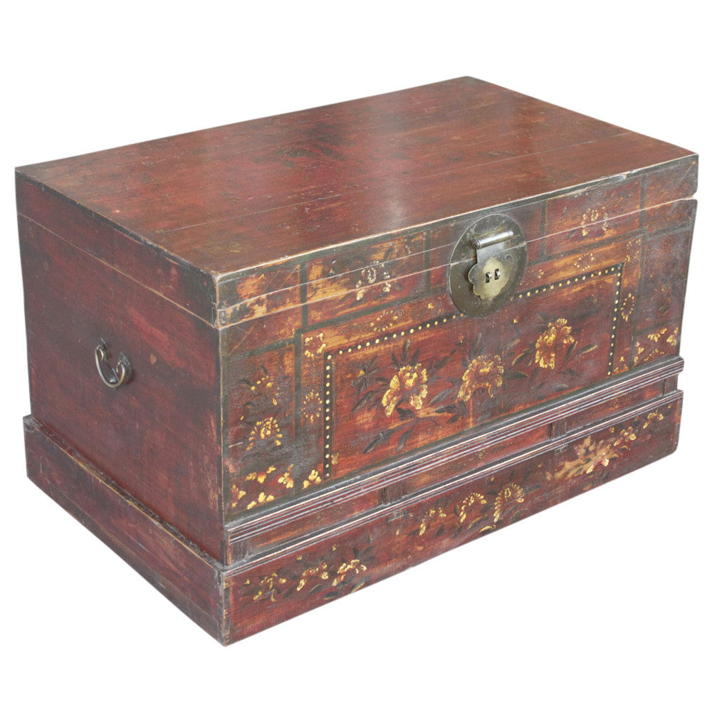 Vintage Tibetan Painted Trunk