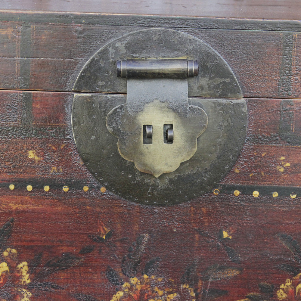 Vintage Tibetan Painted Trunk