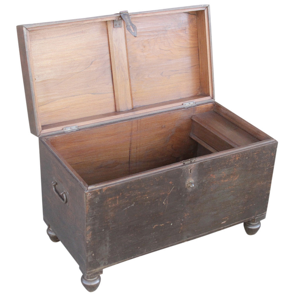 British Colonial Painted Merchant Trunk