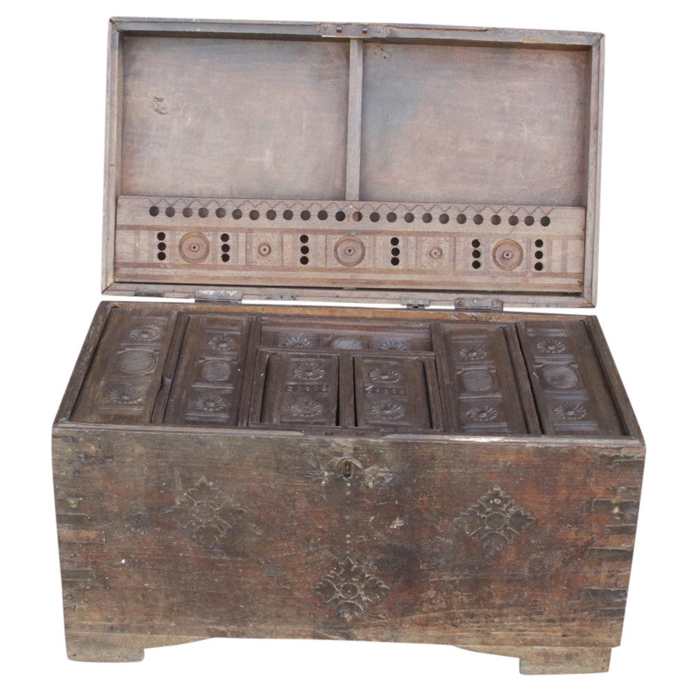 19th Century Campaign Dowry Trunk