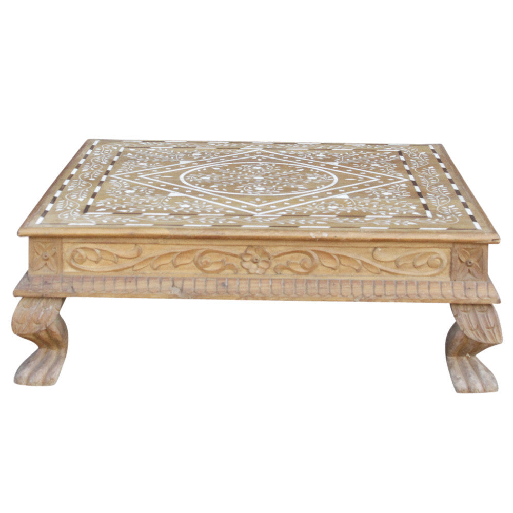 Large Carved Leg Bone Inlay Bajot
