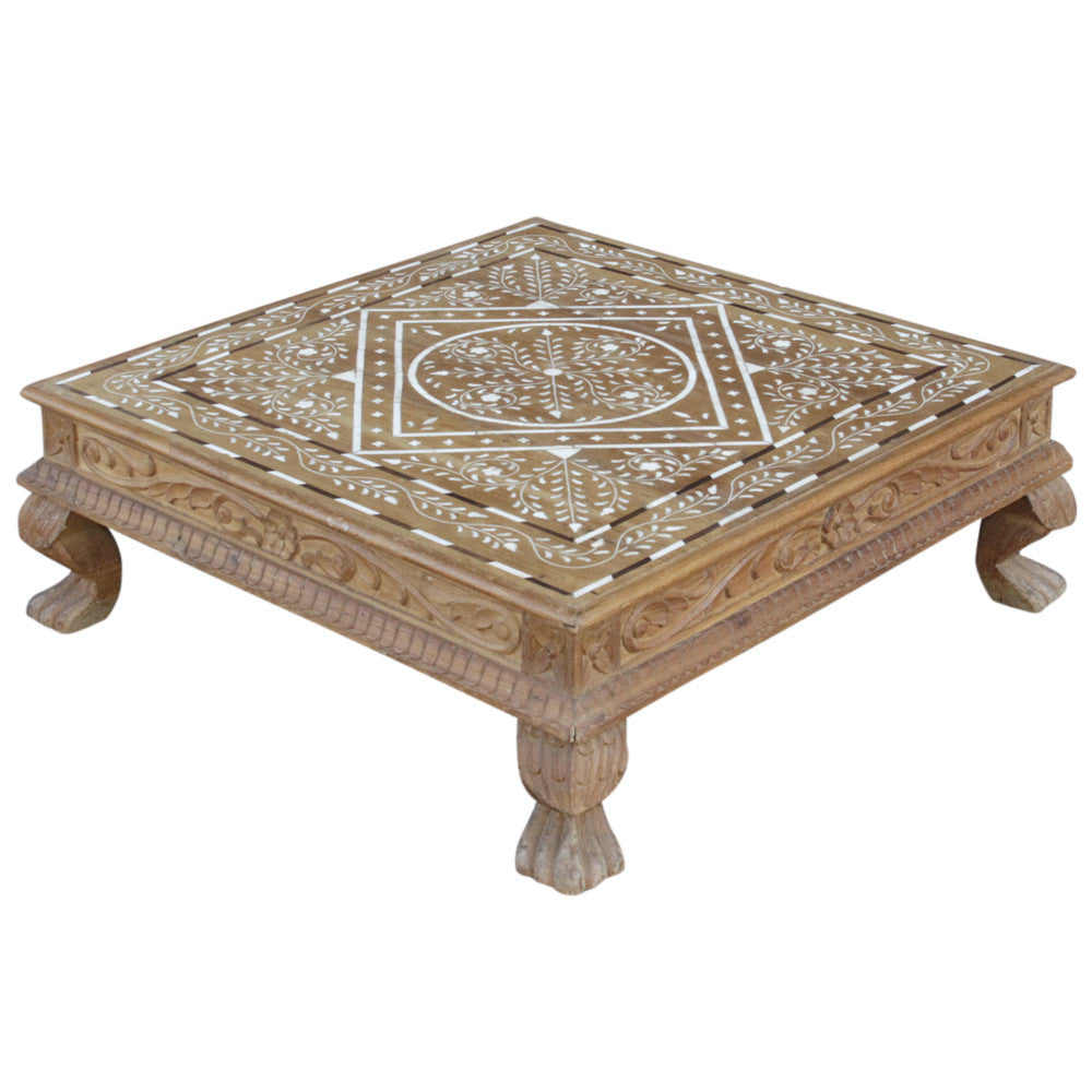 Large Carved Leg Bone Inlay Bajot