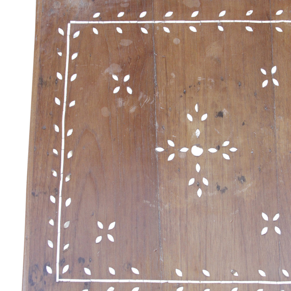 Vine Motif Bone Inlaid Bajot Stool