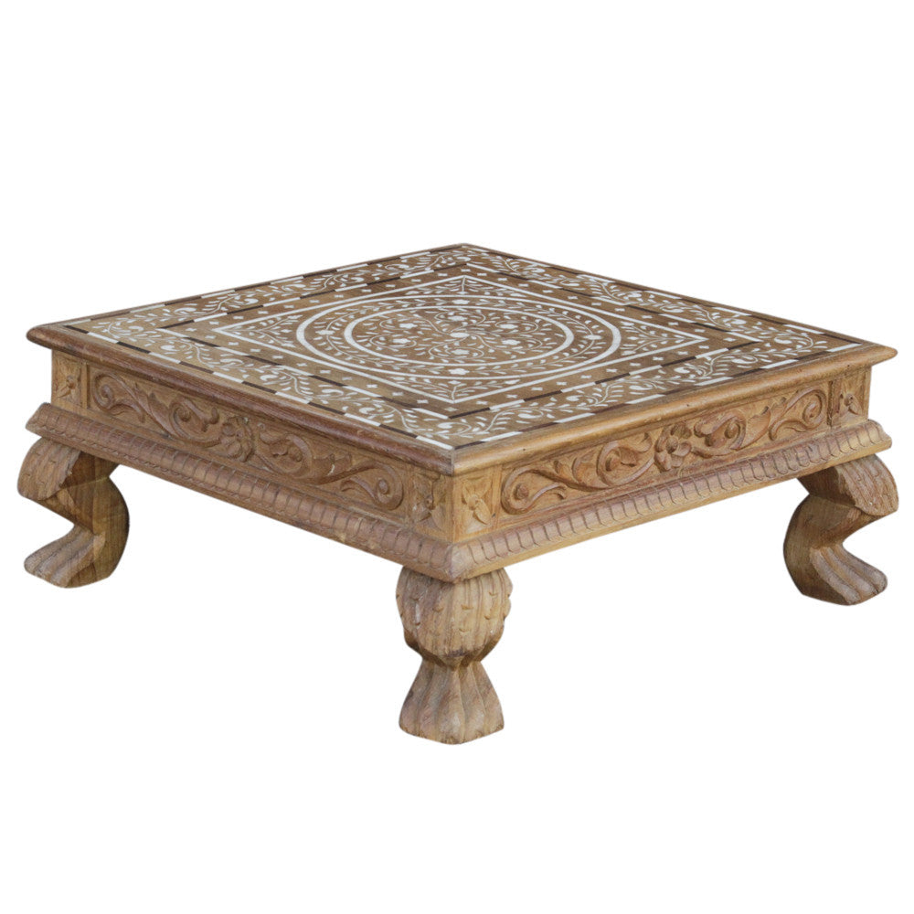 Anglo Indian Floral Inlaid Bajot