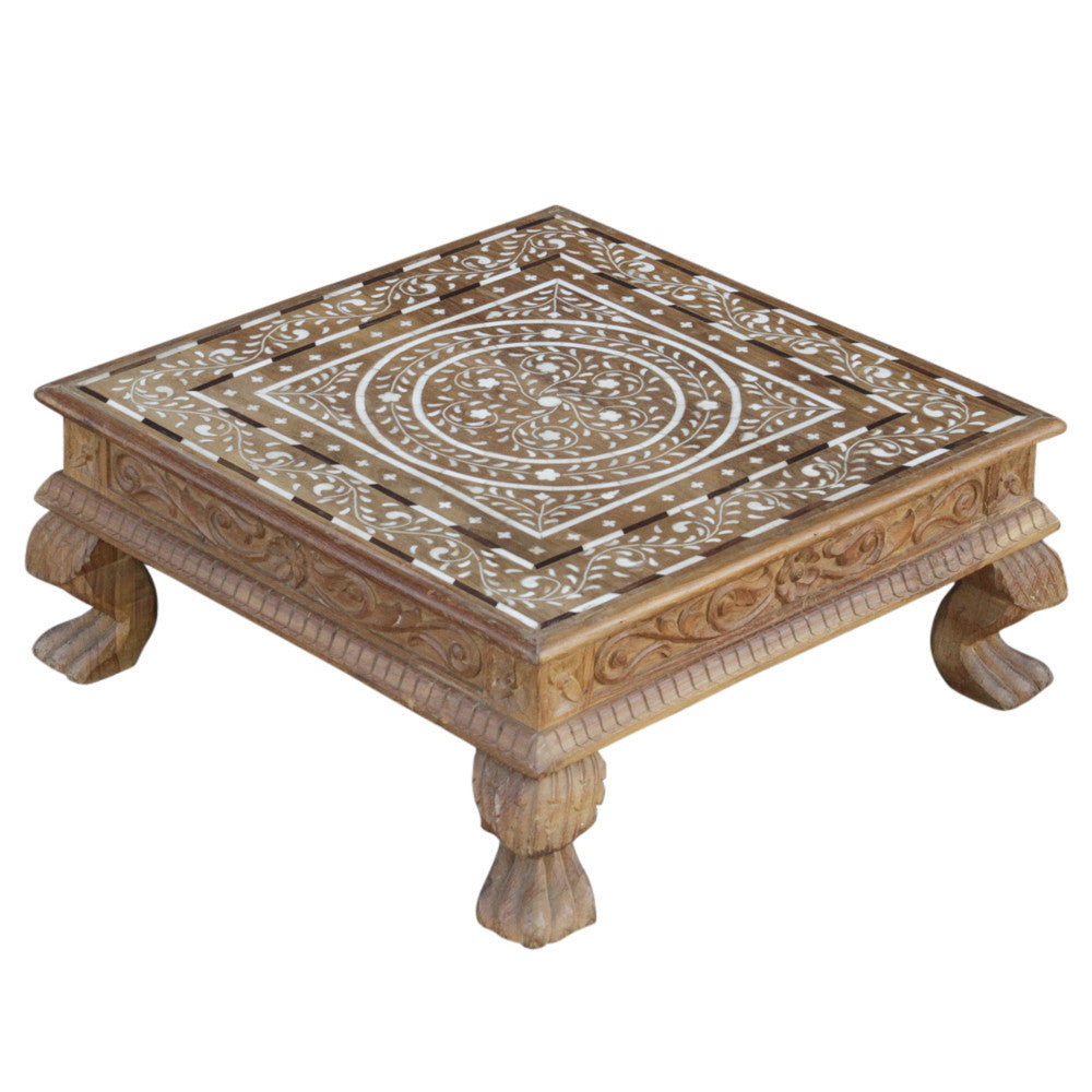 Anglo Indian Floral Inlaid Bajot