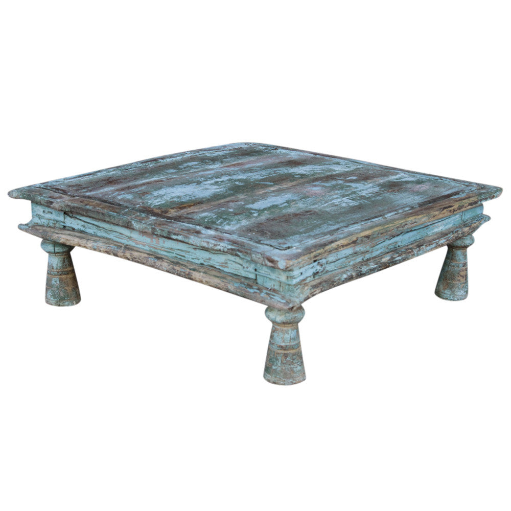 Distressed Turquoise Bajot Table