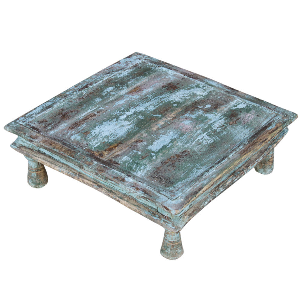 Distressed Turquoise Bajot Table