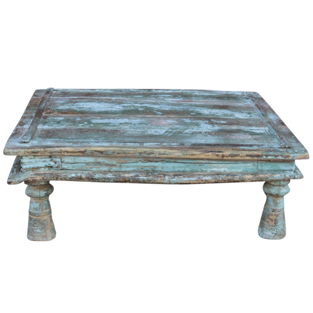Distressed Turquoise Bajot Table
