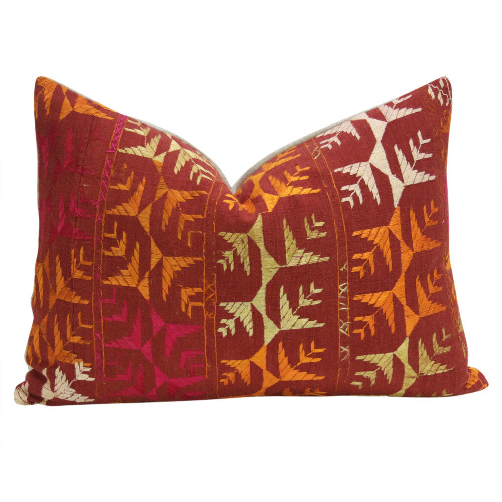 Elili Phulkari Pillows, Pair