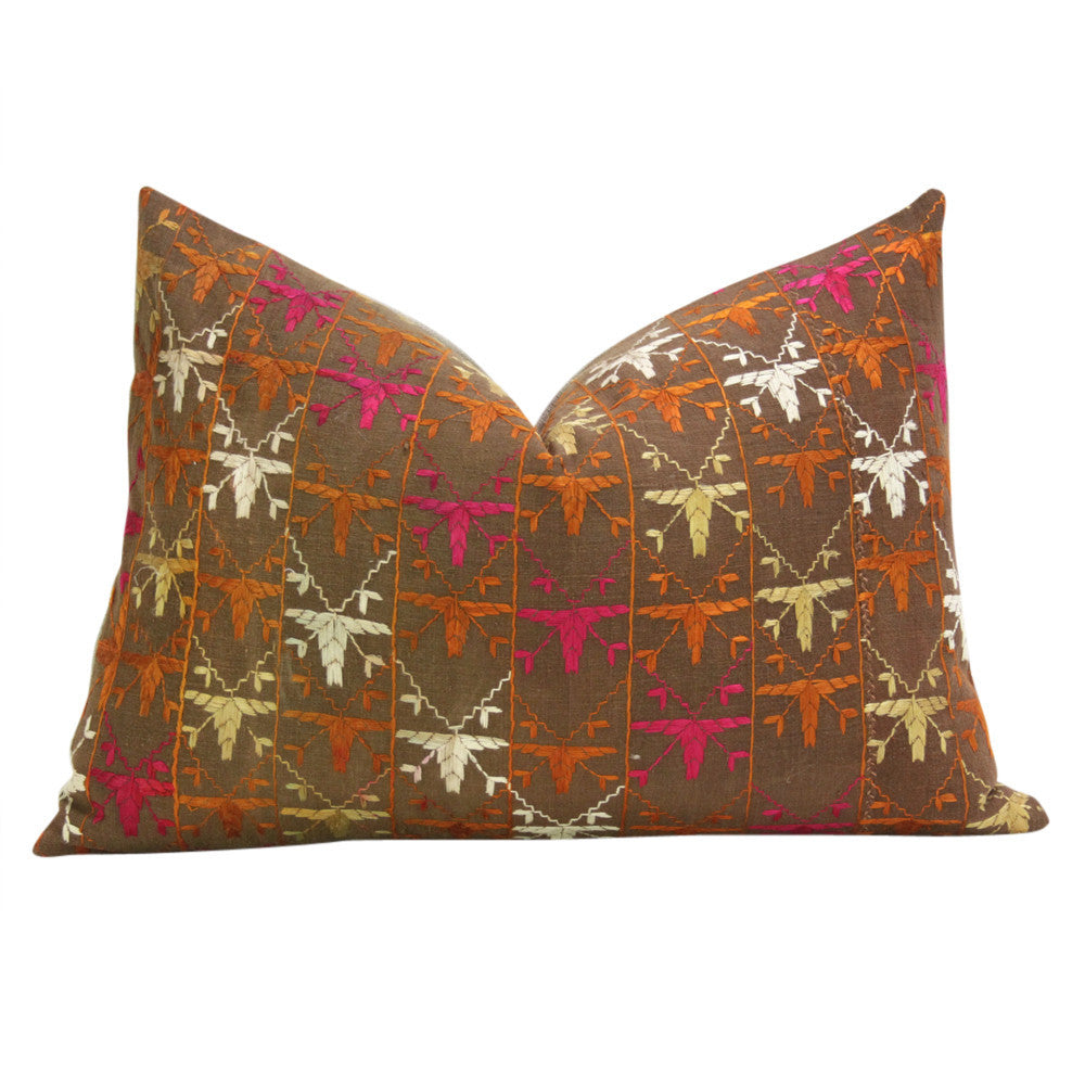 Trisha Phulkari Pillows, Pair