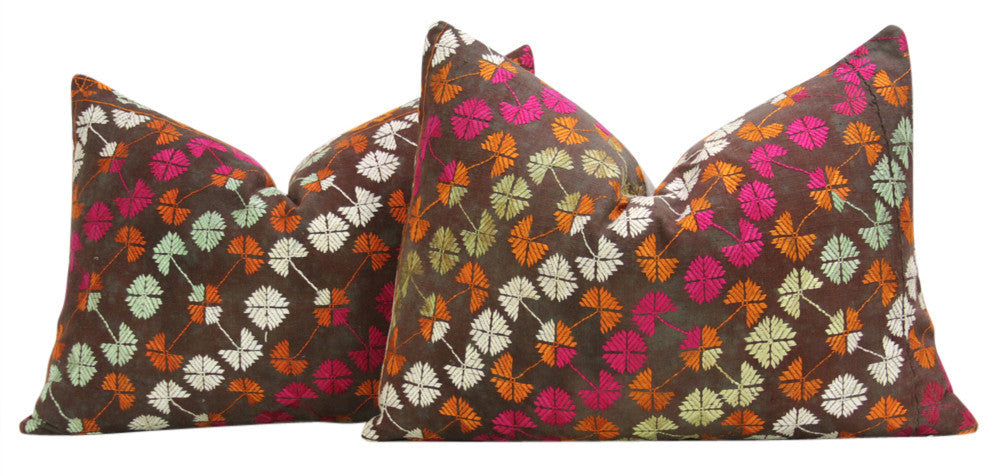 Madhur Phulkari Pillows, Pair