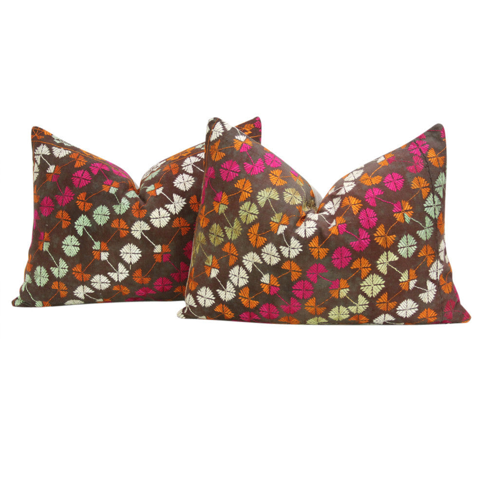 Madhur Phulkari Pillows, Pair