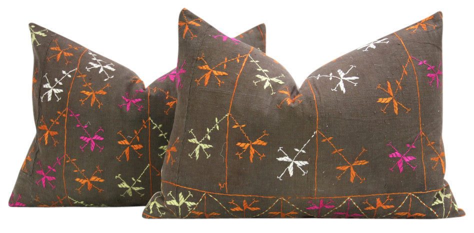 Silakot Phulkari Pillows, Pair