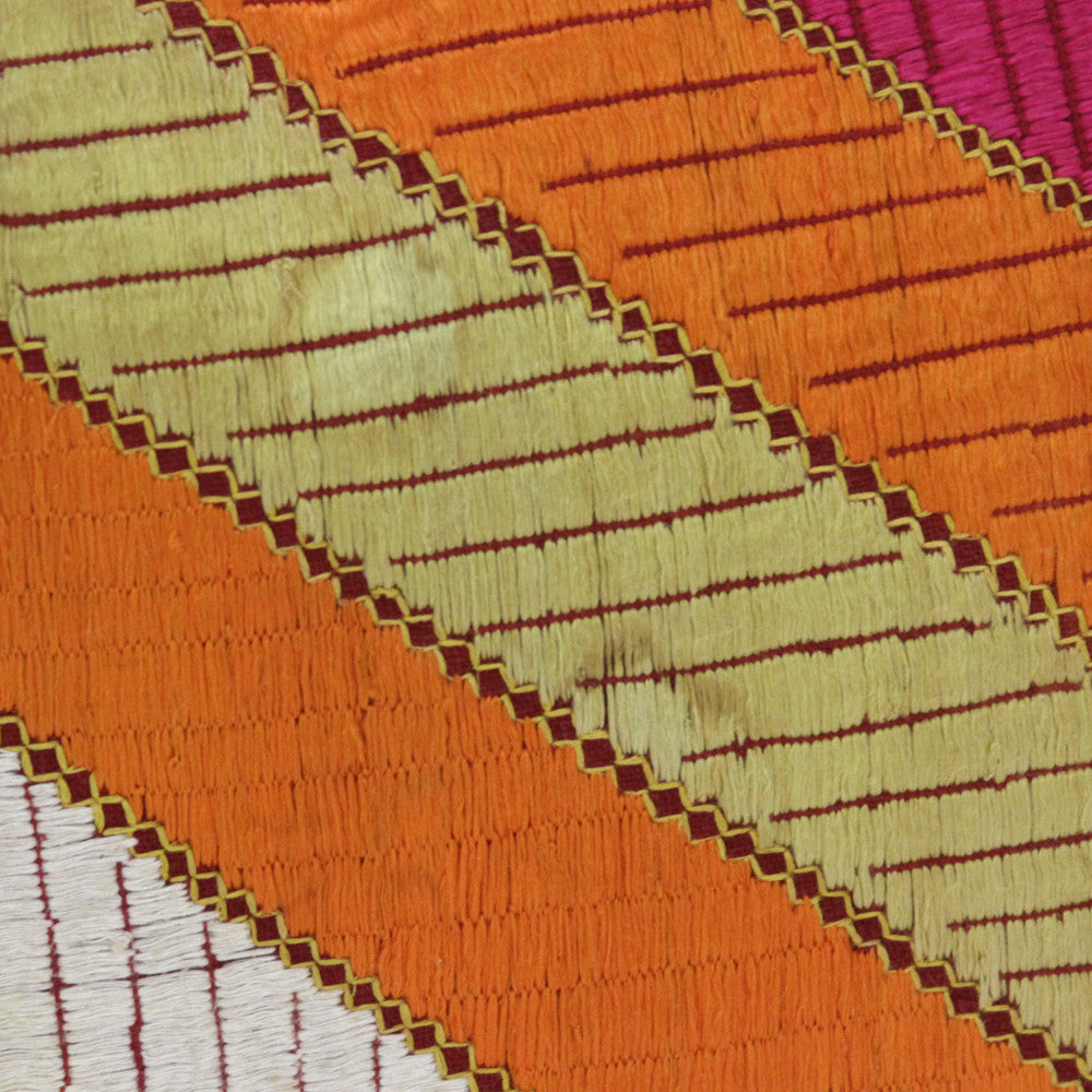 Royal Silk Phulkari Pillows, Pair