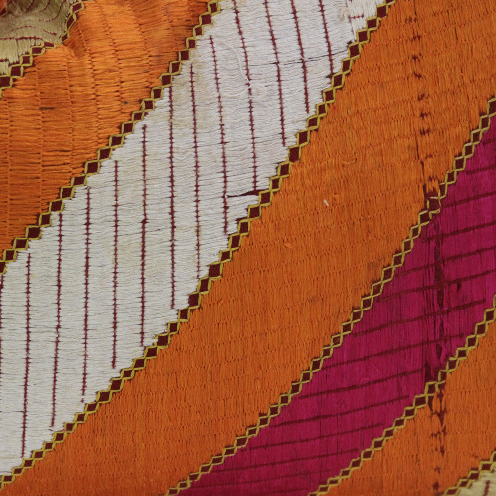 Royal Silk Phulkari Pillows, Pair