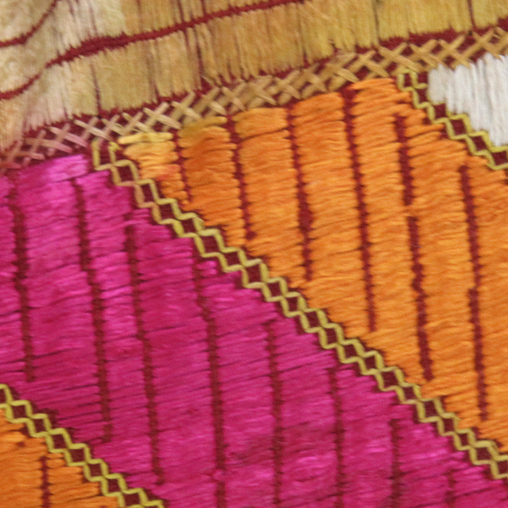 Royal Silky Phulkari Pillows, Pair