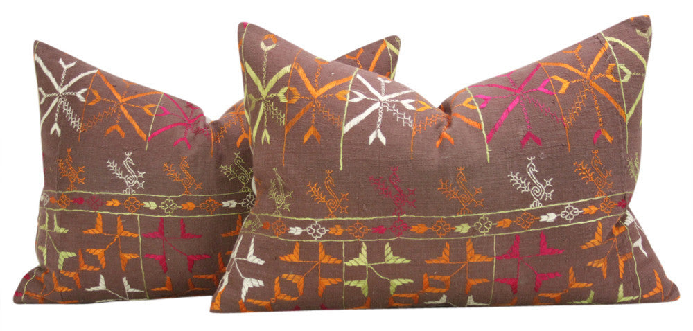 Rawal Phulkari Pillows, Pair