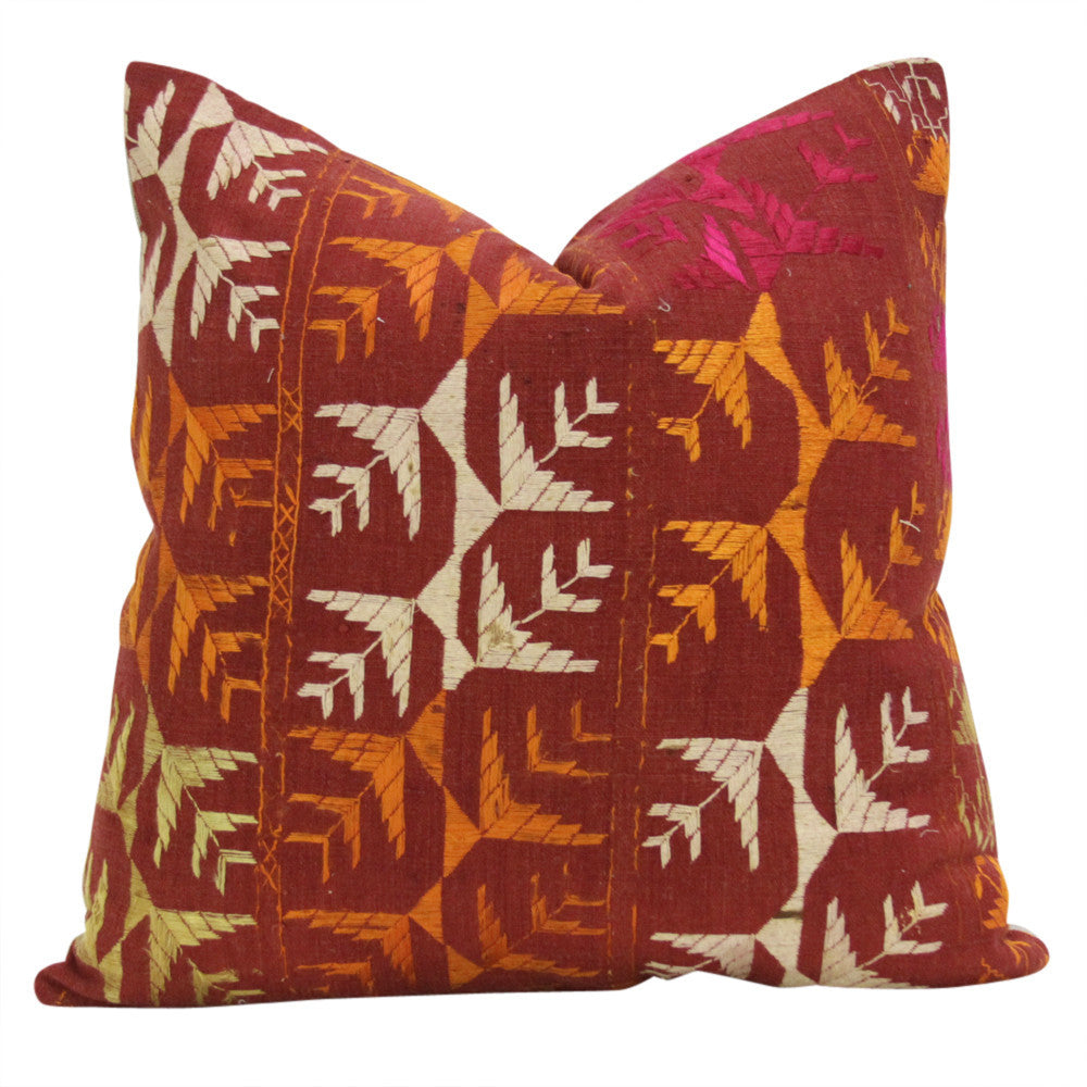 Tuli Phulkari Pillows, Pair