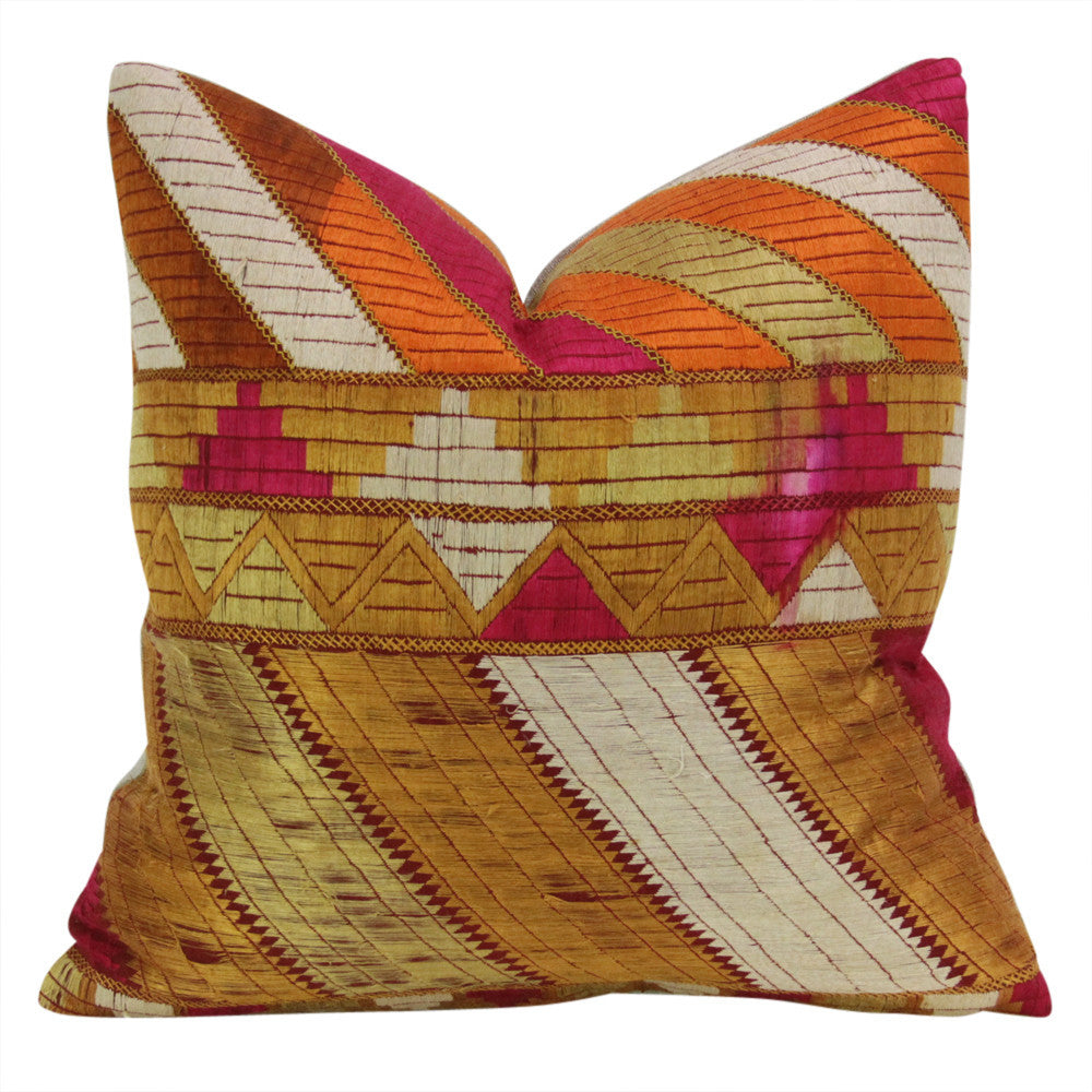 Dhanvi Phulkari Pillows, Pair