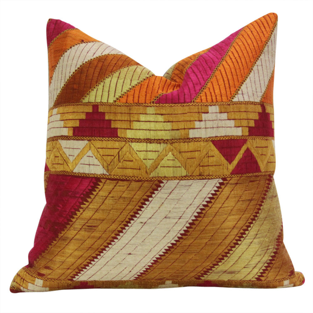 Dhanvi Phulkari Pillows, Pair