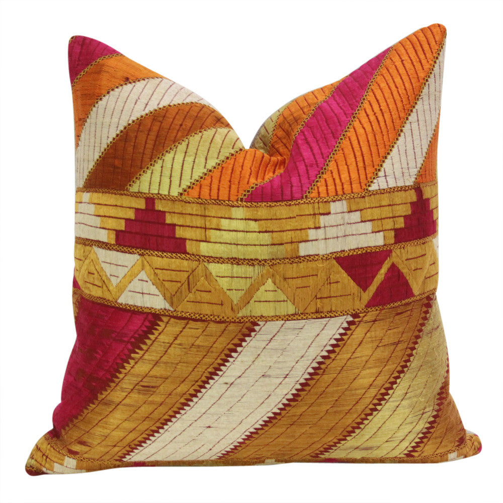 Dhanvi Phulkari Pillows, Pair
