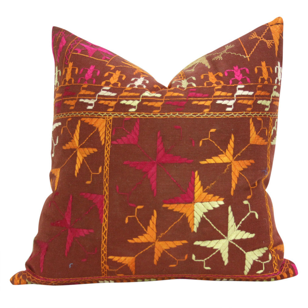 Ambala Phulkari Pillows, Pair