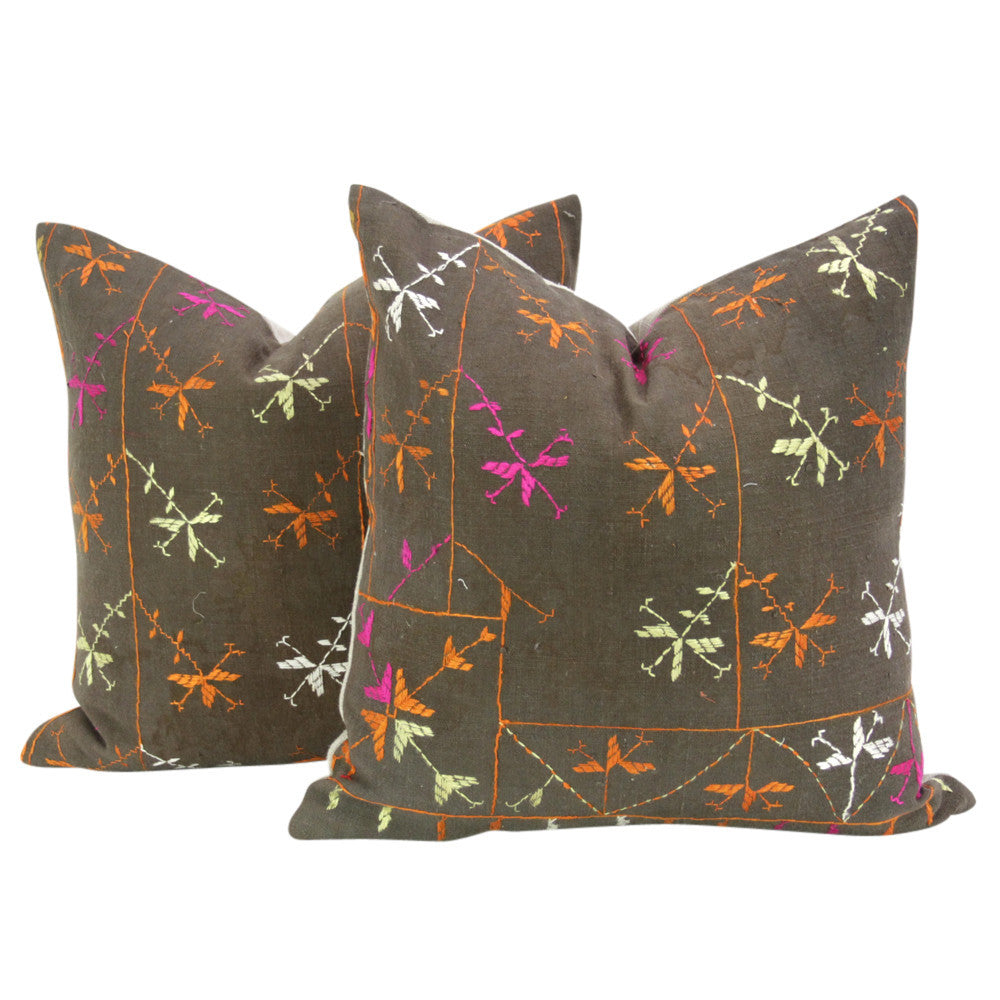 Banhi Phulkari Pillows, Pair
