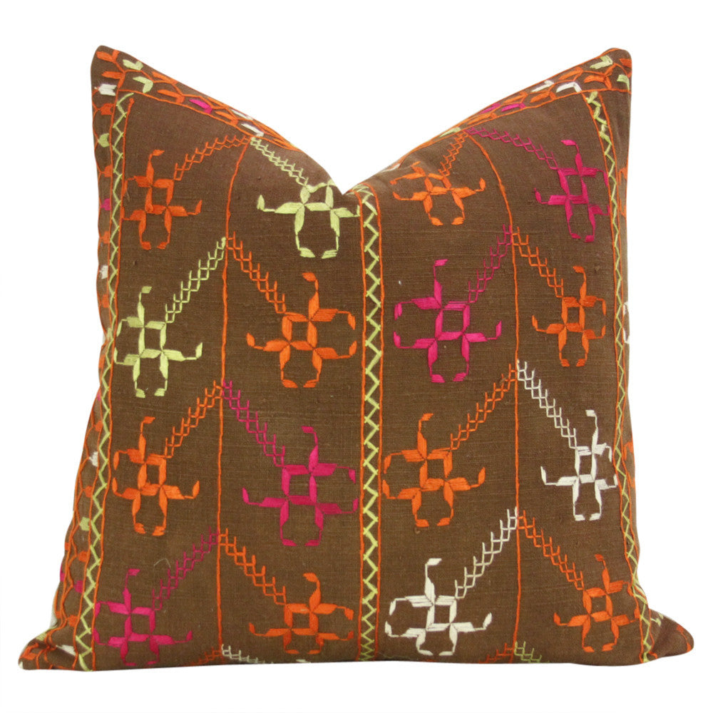 Chakwal Phulkari Pillows, Pair