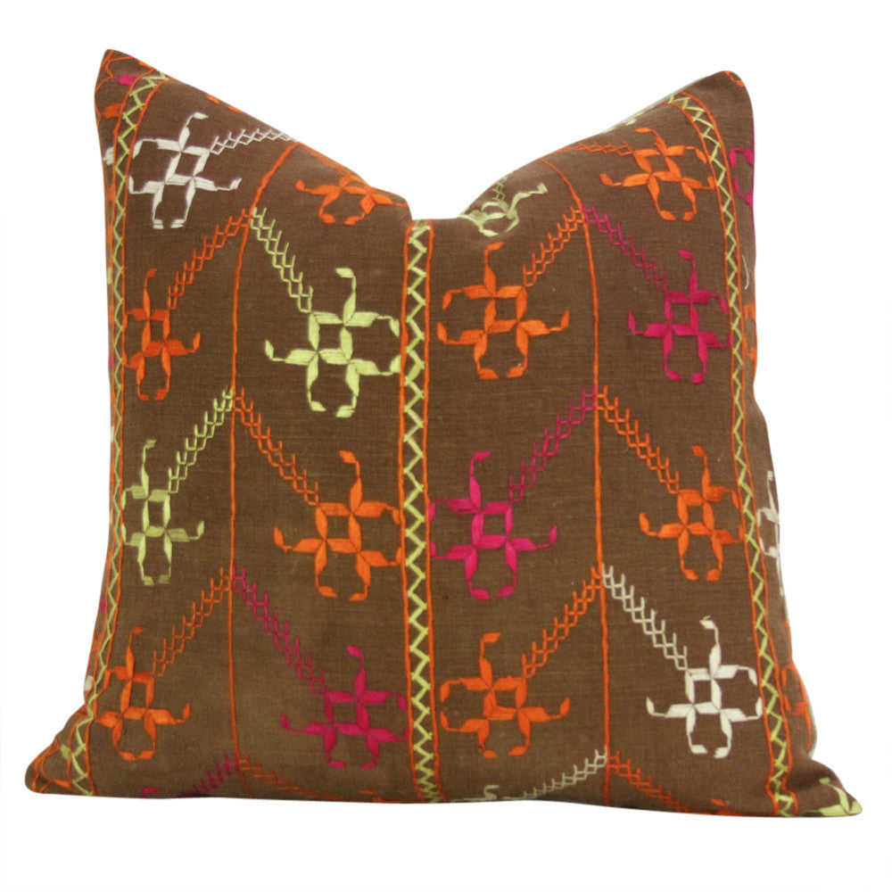 Chakwal Phulkari Pillows, Pair