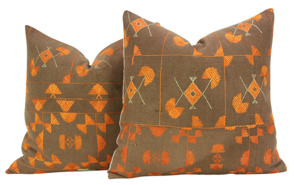 Tilak Phulkari Pillows, Pair