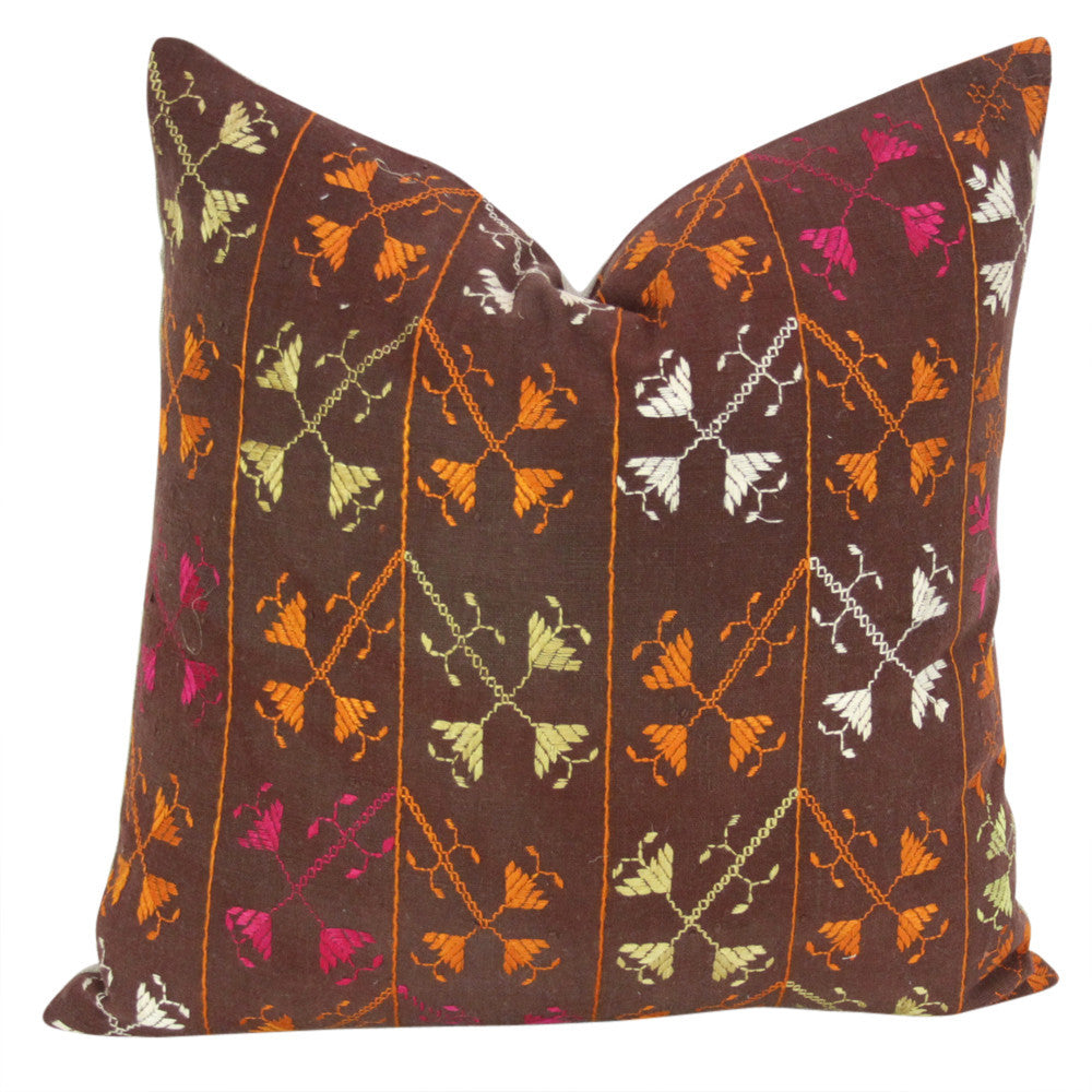 Sumi Phulkari Pillows, Pair