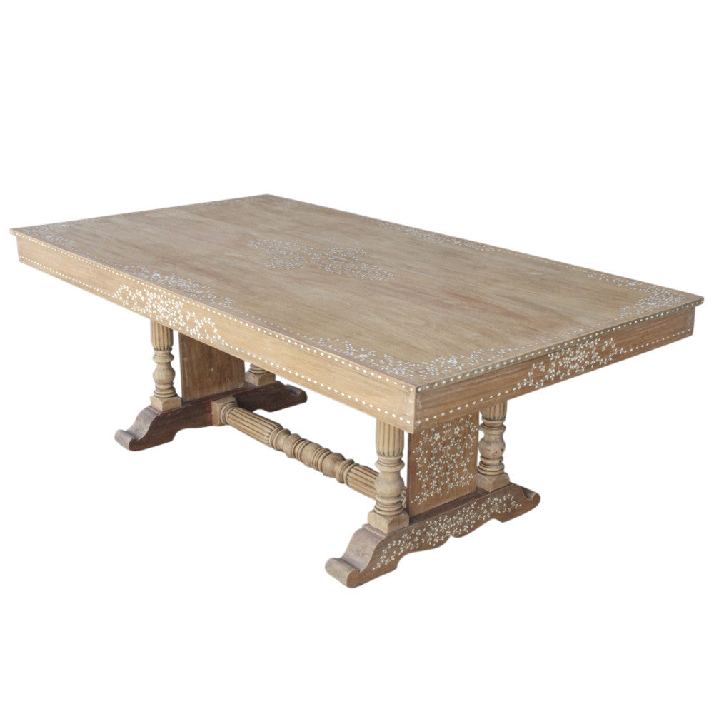 Persian Bone-Inlay Dining Table