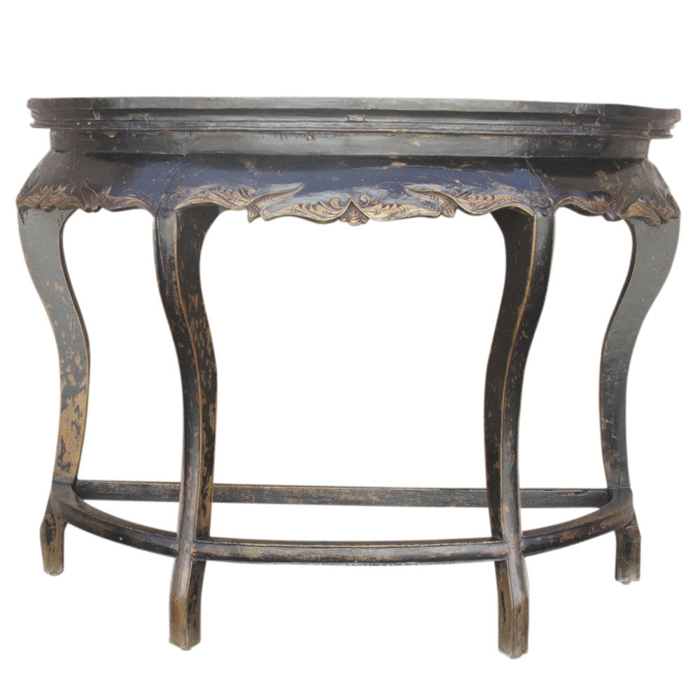19th Century Asian Demilune Table