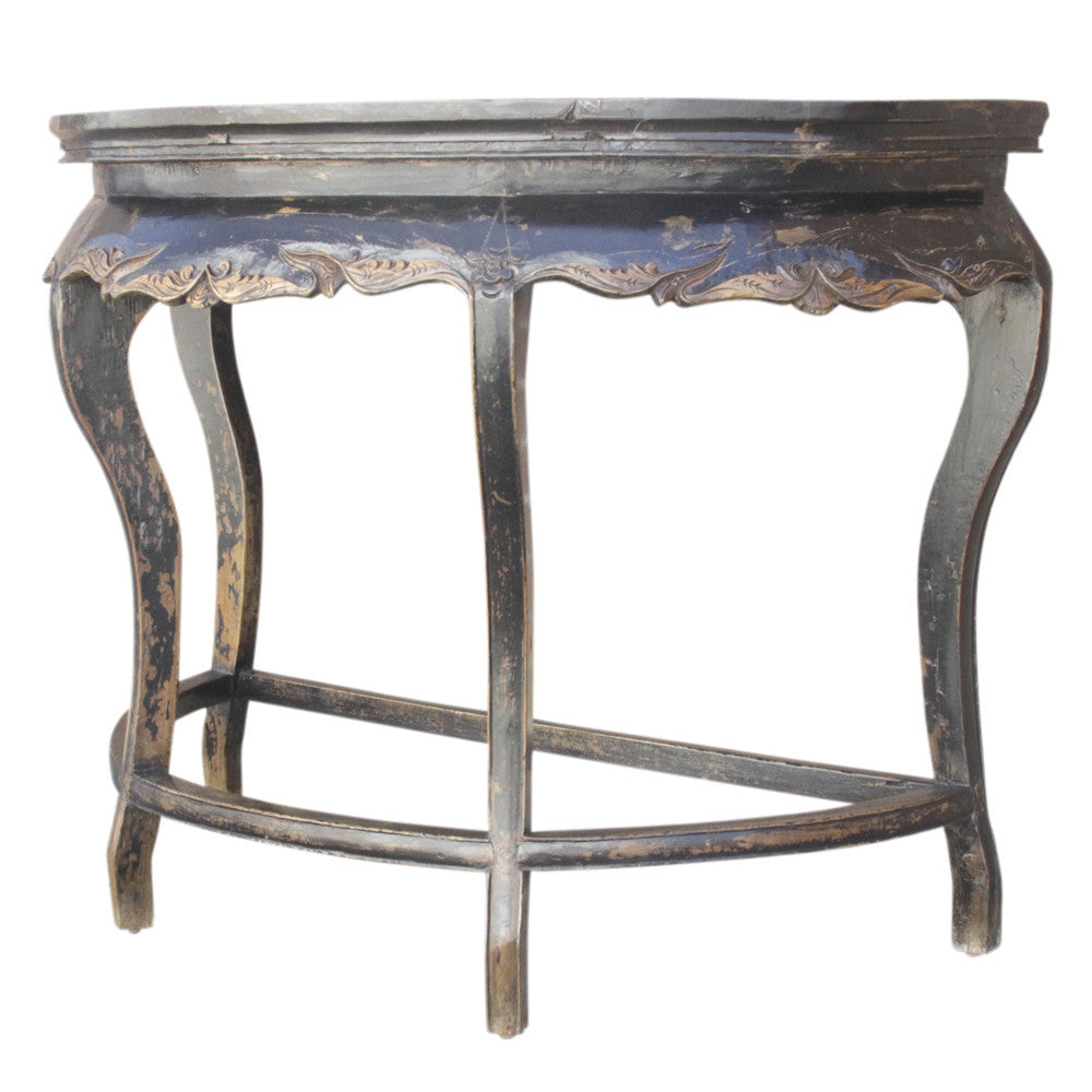 19th Century Asian Demilune Table