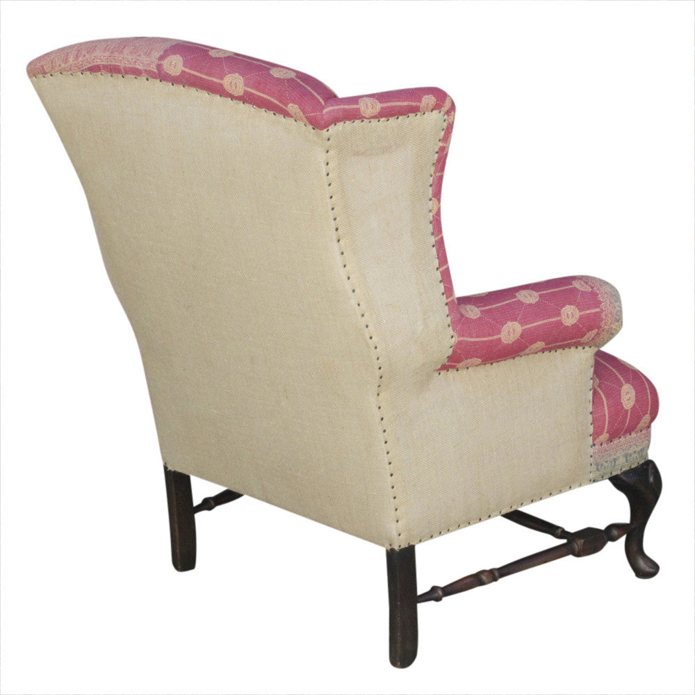 English Kantha Wingback Chair