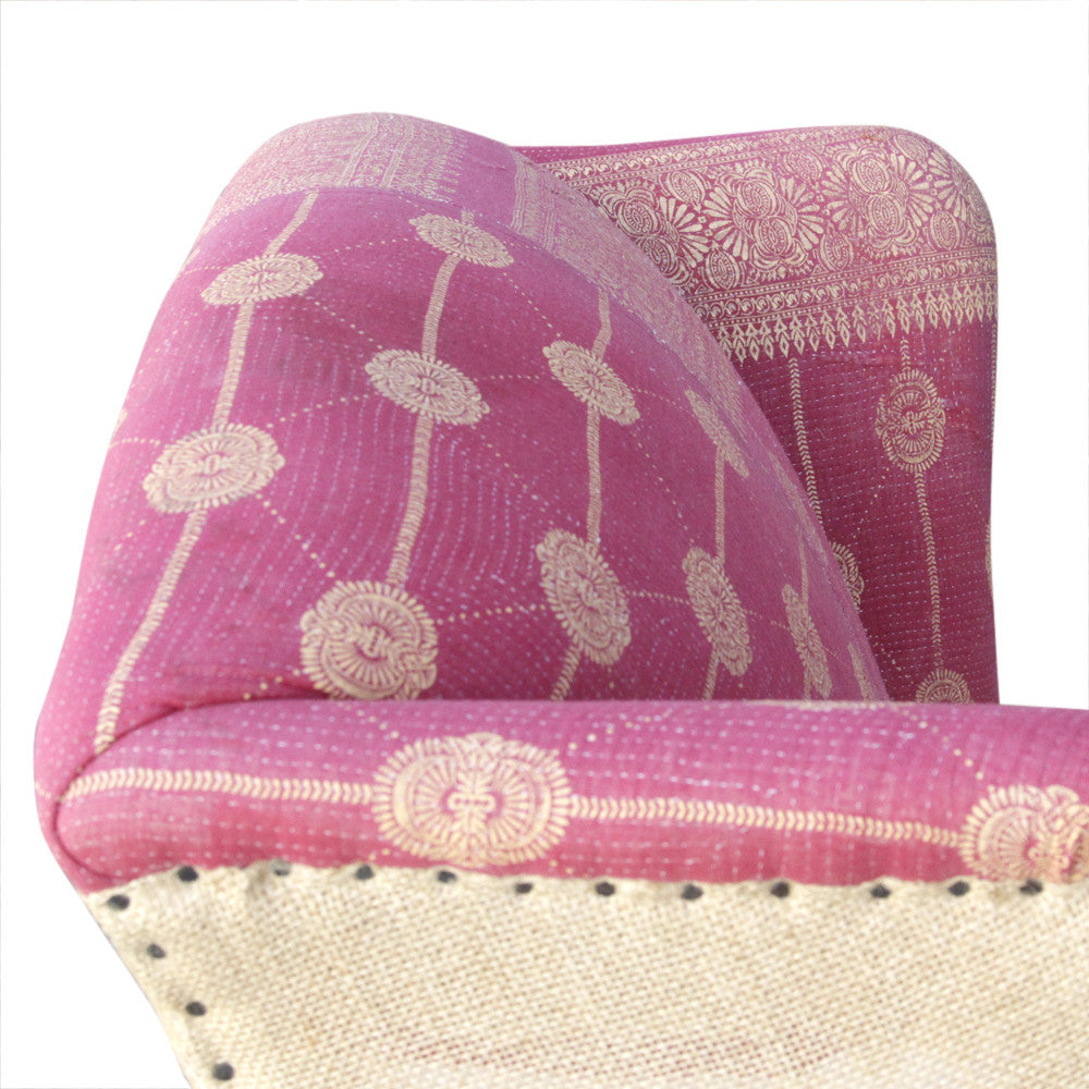 English Kantha Wingback Chair