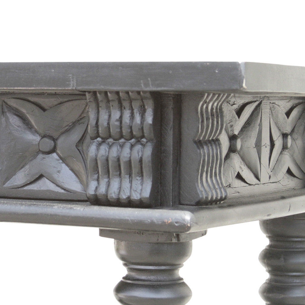 Carved Ebonized Console Table