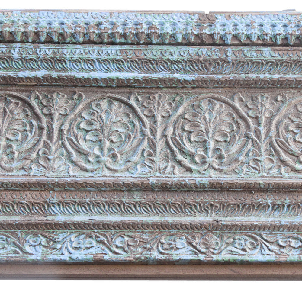 Antique Turquoise Floor Mirror